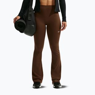 Dámské legíny Nike One High Waisted Flared cacao wow/white