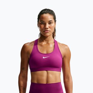Dámská sportovní podprsenka Nike Swoosh Medium Support true berry/white