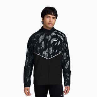 Pánská běžecká bunda Nike Miler Repel UV Printed black/black