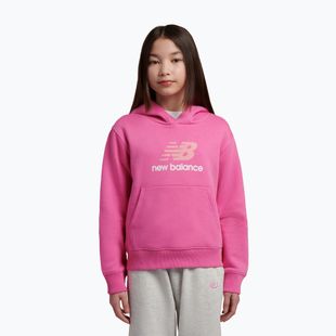 Dětská mikina New Balance FT Stacked Logo Hoodie pink satin