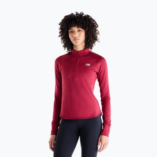Dámské běžecké Longsleeve New Balance Athletics Heat Grid 1/2 Zip podium red