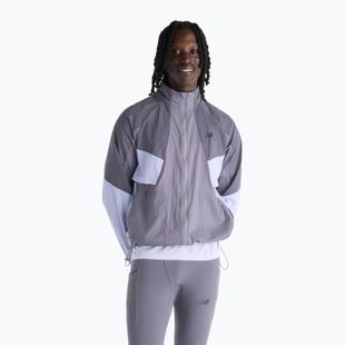 Pánská běžecká bunda New Balance Reflective RC Jacket off-line grey/smoked violet