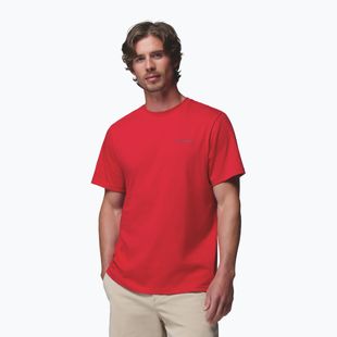 Pánské tričko Columbia CSC Basic Logo Back Tee mountain red/linework c badge