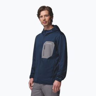 Pánská trekingová mikina Columbia Tall Heights Hdd Grid Fleece Full Zip collegiate navy/city grey