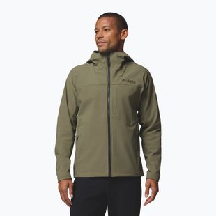 Pánská softshellová bunda Columbia Tennen Mountain Hooded Softshell stone green