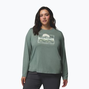 Dámské tričko Longsleeve Columbia Parsons Point LS Graphic Tee sedona sage heather/all terrain