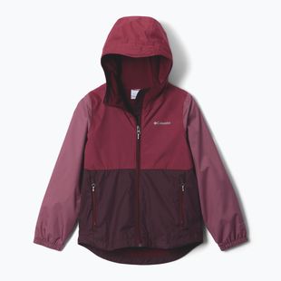 Dětská nepromokavá bunda Columbia Rainy Trails III Fleece Lined moonvista/rich wine/antique mauve
