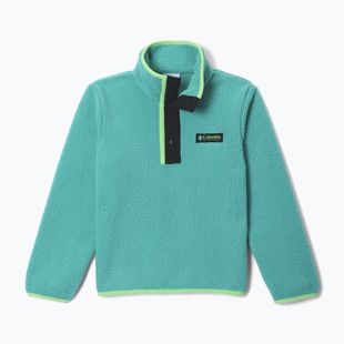 Dětská fleecová mikina Columbia Halvetia II Half Snap Fleece teal/black