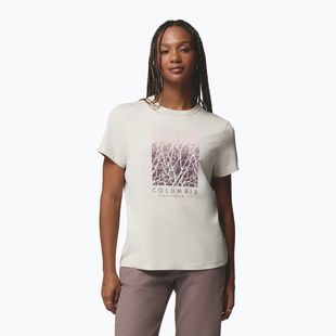Dámské tričko Columbia Parsons Point SS Graphic Tee dark stone heather/treescape