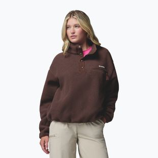 Dámská fleecová mikina Columbia Helvetia II Cropped Half Snap Fleece tobacco