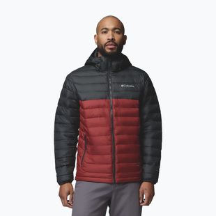 Pánská bunda Columbia Powder Lite II Hooded red oxide/shark