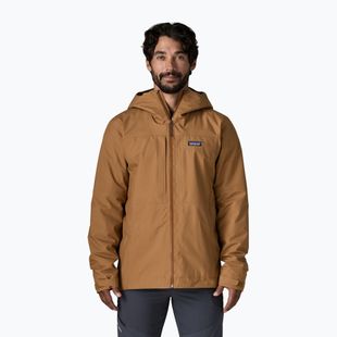 Pánská nepromokavá bunda Patagonia Insulated Boulder Fork Rain deer brown