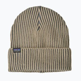 Zimní čepice Patagonia Fishermans Rolled Beanie contrast stripe: weathered stone