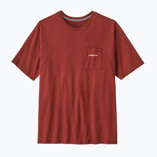 Pánské tričko na lezení Patagonia Boardshort Logo Pocket Responsibili rusty red