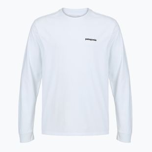 Pánské tričko Longsleeve Patagonia P-6 Logo Responsibili fiber white