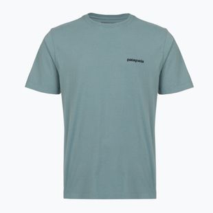 Pánské tričko na lezení Patagonia P-6 Logo blue sage