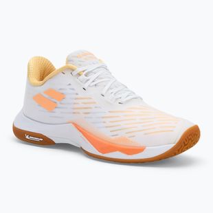 Dámské boty na badminton Babolat Shadow Tour 5 W white/ yellow
