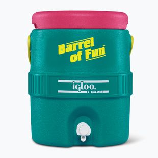 Nádrž na vodu Igloo Retro Barrel Of Fun 2 Gallon 7,6 l dark jade/bold magenta/livewire yellow