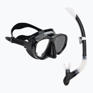 Dětská šnorchlovací sada Arena Premium Snorkeling Set Jr black/clear/black