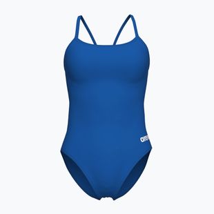 Dámské jednodílné plavky arena Lace Back Solid royal/white