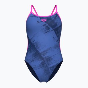 Dámské jednodílné plavky Arena Arch Lace Back multi blue/navy/shocking pink