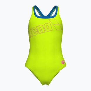 Dámské jednodílné plavky Arena Logo Swim Pro artic lime/blue china