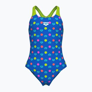 Dětské jednodílné plavky Arena Multiple Dot Swim Pro Back multi blue/artic lime