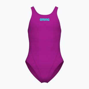 Dětské jednodílné plavky Arena Team Swim Tech Solid very fuchsia/water