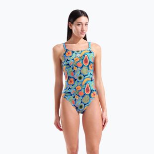 Dámské jednodílné plavky arena Fruits Lace Plus Back multi/turquoise / multi
