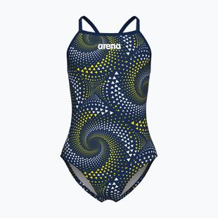 Dětské jednodílné plavky arena Fireflow Lightdrop Back navy/team navy yellow