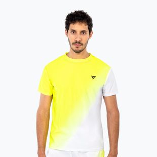 Pánské tenisové tričko Tecnifibre X-Loop Tee white/yellow