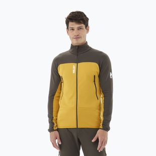 Pánská mikina Millet Fusion Grid safran/deep jungle