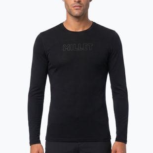 Pánské trekové tričko longsleeve Millet Ubic Wool LS Pullover black