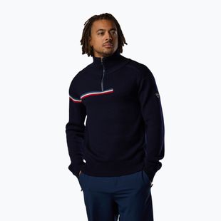 Pánský svetr Rossignol Odysseus Half Zip Merino dark navy