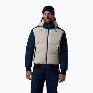 Pánská lyžařská bunda Rossignol Corduroy Down Bomber silver cloud/dark navy