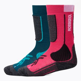 Dětské lyžařské ponožky Rossignol Essential 2 pack electric fuchsia