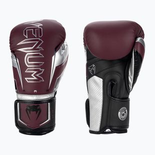 Boxerské rukavice  Venum Elite Evo burgundy/silver