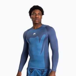 Pánský tréninkový longsleeve  Venum Attack Rashguard Longsleeve navy blue
