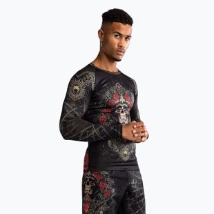 Pánské tričko longsleeve rashguard  Venum Santa Muerte 5.0 Men’S Long Sleeve Rashguard deep black/gold