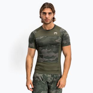 Pánské tílko rashguard  Venum G-Fit Air Men'S Short Sleeve Rashguard army camo