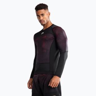 Pánské tričko longsleeve rashguard  Venum G-Fit Air Men'S Long Sleeve Rashguard deep black/fire red