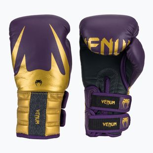 Boxerské rukavice Venum Reverso dark purple/gold
