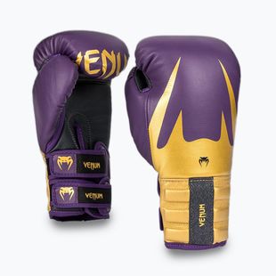 Boxerské rukavice Venum Reverso dark purple/gold