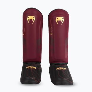 Dámské chrániče holeně a chodidla Venum Tactical XT Shinguards black/burgundy/gold