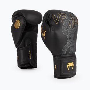 Boxerské rukavice Venum Serpenti Boxing black/silver/gold