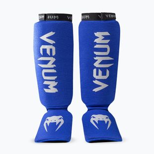 Chrániče holení a nártů Venum Kontact Shin Guards royal blue/silver