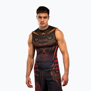 Pánský rashguard Venum Quetzal Fury Sleeveless Rashguard black/fury red/tangerine