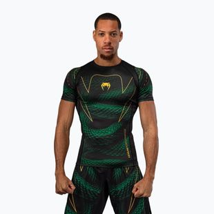 Pánský rashguard Venum Matupa Short Sleeve black/green/gold