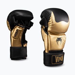 MMA rukavice Venum Attack 2.0 Sparring Leather gold/black