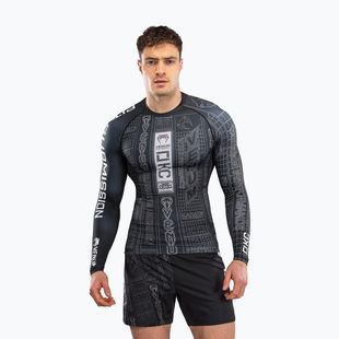 Pánský rashguard s dlouhým rukávem Venum Karate Combat black/grey